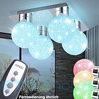 RGB lámpara de techo del LED sala de estar lámpara de la bola regulable REMOTO LeuchtenDirekt 14550-17