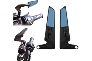 BIUGERCN Rétroviseur de moto Rétroviseur latéral rotatif Supersport Rétroviseurs latéraux 360 degrés universels pour DUKE 390 690 790 CB 1000 650 MT 07 09 GSX-S Speed ​​Triple Z900 Street Bike Naked