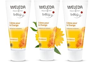 WELEDA -Trio Crème pour le Change au Calendula - Protège, régénère et apaise - Certifié Natrue** - Tube 75 ml x 3