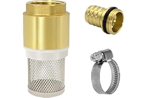 VARIOSAN Kit de filtre d'aspiration 14184, 1", Messing, clapet de pied avec clapet anti-retour, crépine, bec et collier de serrage