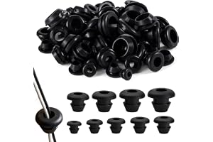 Heavenlife 90 st kabelgenomföring gummi, 9 storlekar gummipluggar (3–14 mm) | Kabelgenomföring vattentät, gummipip gummitätning rund, ledningstätningsring för kabelskydd i distributionslådor
