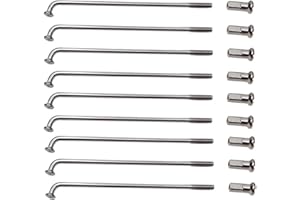 YLME Rayons De Vélo, 36 Rayons De Vélo Électrique 70-280 Mm 12G. Rayons De Vélo Électrique en Acier Inoxydable De 2,5 Mm De Diamètre avec des Mamelons