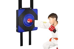 ELINRAT Punzone Da Parete - Punch Wall Pad, Punching Bag, Wall Punch Boxing Bag, Wall Focus Target Foam Boxing Fighter Fitness Wall Punch Bag,Wall Focus Target Foam Blocco In Pelle PU Per Allenamento