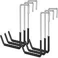 6 Pack Heavy Duty Rafter Hooks for Hanging Vinyl Coated Large S Hooks for Hanging Ladder Bike Hangers Garage Storage Organizer Black