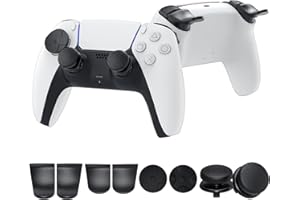 KINWIN Accessoires Kits Bundle für PS5 DualSense Controller, FastSnail-Daumengriffe Sticks Joystick + L2 R2 Trigger Extender + D-Pad-Taste für PlayStation 5 Controller, Anti-Schlupf-Ersatzteile