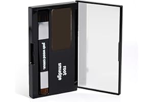 Josh Wood Colour (Dark Brown) Root Smudge with Two-Ended Brush and Mirrored Compact -Weightless Satin Powder, Non-Greasy,Non-Dye Alternative for Temporary Grey Hair Coverage, Apply to Dry Hair