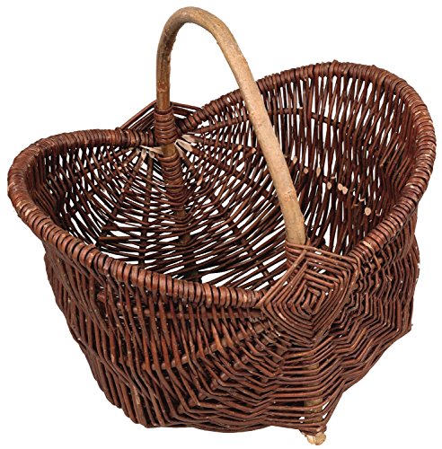 Preisvergleich Produktbild Dkaren Handgeflochtener Einkaufskorb dunkler Weide Wk076