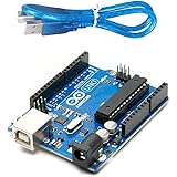 Robotbanao Uno R3 Atmega328p With Usb Cable Length 1 Feet, Blue and Black