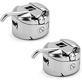 2 x Universal Sewing Machine Shin Guards Bobbin Box 22 mm | Universal Spare Parts Metal Sewing Machines for Singer Alfa Silve