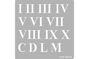 Aleks Melnyk No.162 Modello di stencil in metallo, Normografo per Disegno Tecnico, Stencil numeri romani, 1 pollice, modello per combustione a legna, artigianato