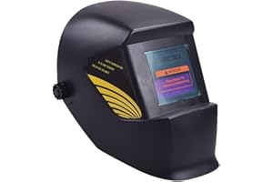 Nuzamas Solar Powered Auto Darkening Welding Helmet Mask Weld Black Face Protection for Arc Tig Mig Grinding Plasma Cutting with Adjustable Shade Range DIN4/9-13 UV/IV protection DIN16