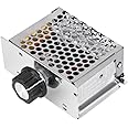 Ccylez AC 10-220V 4000W Voltage Regulator, Dimmer Adjustable Electric Motor Speed Controller Large Power Module, Voltage Power Heat Regulator for Water Heater, Lamps, Small Motor