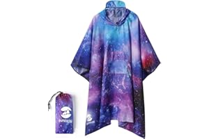 SaphiRose PONCHO Pluie, 3-en-1 Impermeable en Polyester Poncho, Multi-Fonctionnel Adulte d'Extérieur Cape-Poncho,Parasol,217 x 143cm