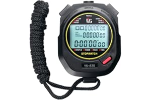 starnearbyuk Sport Stoppuhr Digital LCD Display Sport Timer Mit Gurt, Countdown Wecker Kalender Kann Sport Stoppuhr Für Trainer Schiedsrichter Ausrüstung (30 schwarz)