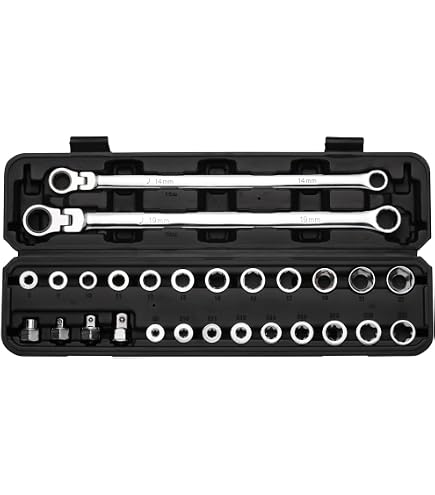 BGS Doppel-Ratschen-Ringschlüssel Für Torx E-Profil – Feinverzahnt, E6 Bis E24 Im Set