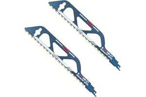 JISSTA 2PC Hojas de Sierra Sable, 305mm Sierra de Sable, Accesorios Hoja de Sierra Sable Universal para Metal, Madera, Hormigón Poroso,Ladrillo,Placa de Cemento (S1243HM)