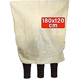 Praknu Winterschutz für Kübelpflanzen XXL - Mit Tasche - Reißfest - Atmungsaktiv - Waschbar - 180 x 120 cm Groß