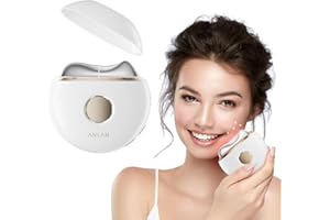 ANLAN Masajeador Facial EMS con Frío Calor, GuaSha Electrico Reafirmante con Luz Azul Violeta Roja para Antiarrugas Lifting Anti-envejecimiento