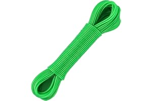 YIKAOMAI® Wäscheleine mit Stahlkern Outdoor Heavy Duty Extra Starke Wäscheleinen mit Einer Tragkraft von 200kg, rostfrei und wasserdicht Wäscheleine für Garten Grün (4mm-30m)