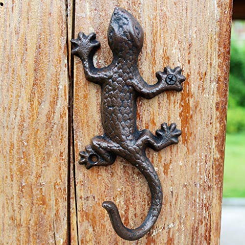 LXY Adorno De Gancho De Gecko De Hierro Forjado Vintage Americano. Gancho de suspensión de Pared