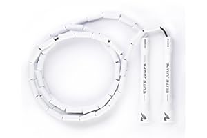 ELITESRS Elite Jumps Beaded Skipping Rope for Adults – Do Hard Things 1” Segmented Beaded Jump Rope with Unbreakable Handles – Adjustable, Durable & Tangle-Free for Crossovers, Cardio, Speed & Skill Training