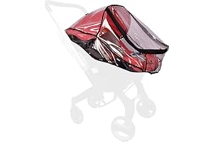 YTUGIL Rain Cover for Baby Pram Compatible with Doona Stroller, Rain Cover for Pushchair,Pram Rain Cover Transparent PVC for Blocks Rain, Snow & Wind, Windproof