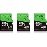 KEXIN 64GB Micro SD Karte 3 Stück UHS-3 MicroSDXC Speicherkarte bis zu 85 MB/s Class 10 U3 C10 Memory Karte SD Card für Kamer