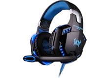 Kotion Each KOTION G2000 Gaming Headphone Headset Stereo Bass Over-ear Headband Mic PC Blue, medium