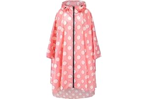 Freiesoldaten Mujer Impermeable Poncho de Lluvia Elegante Reutilizable Ligero Al Aire Libre Impermeables Chubasquero con Capucha