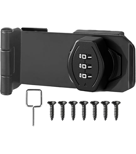 Hasp Per Porta In Acciaio Inox - Chiusura A Scatto Per Porte Scorrevoli E A Battente, Spessore 2mm - Foto 11