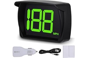tlidfgeo Digital GPS Speedometer Car HUD, Heads Up Display With Real-Time Speed, LED Large Font Display Speedometer with USB Car Charger for Car, Truck, SUV, Motorcycle