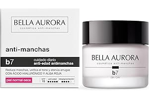 BELLA AURORA - B7 Crema Antimanchas y Antiedad 50 ml, para Piel Normal-Seca, Protección SPF15, Reduce Manchas, Unifica el Tono y Atenúa Arrugas, con Ácido Hialurónico, Uso Diario