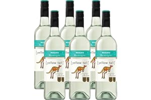 ‎YELLOW TAIL Yellow Tail Moscato – Lieblicher Weißwein aus Australien mit 7,5 Prozent vol. Alkohol (6 x 0,75l)