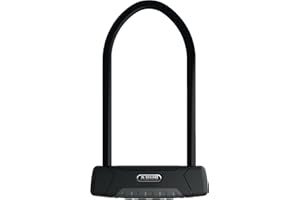 ABUS Granit Plus 470 con Staffa di Supporto SH B Lucchetto Antifurto ad Arco per Bicicletta con Cilindro Plus Anti Intrusione, Livello di Sicurezza ABUS 12, Nero