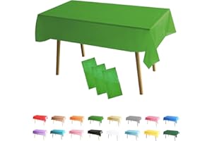 POPOYU 3 Pièces Nappes Jetables Halloween,Nappes Imperméables Vert Foncé Nappe de Table Fête Protection Décoration de Table Rectangulaires 137 * 274 cm pour Picnic,Exterieur,Jardin,Anniversaire,Noël,Mariage