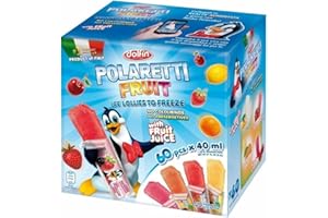 GRACE NNVG Polaretti Ice Pops - Polaretti Fruit Juice - 60×40ml -Ice Lollies Pops - Summer Gifts - Kids Party - Outdoor Events - Barbecue - Fruit Pops - Fruit Lollies with Free Xmas Card