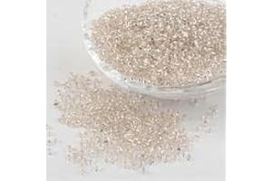 Handicraft Emporium Glass Seed Beads | Lined | 2mm | Silver | 50g