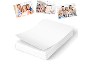 DENFATORY 50 hojas de papel fotográfico brillante A4, 200 g/m², papel de foto para impresora, de secado rápido e impermeable, apto para impresoras de inyección de tinta