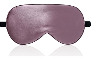 LaCourse 100% Schlafmaske Seide Bio zum Schlafen mit Reisetasche. Beide Seiten aus 19 Momme Seide, Verstellbare Augenmaske Schlafmaske Seide für Frauen, Grau Lila