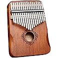 Palap Kalimba Thumb 17 Keys Piano with Engraved Notes - Dark Brown