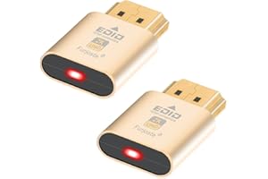 FURJOSTA Dummy Plug Headless Ghost Display Emulator Premium Aluminum PC HDMI-Compatible?Fit Headless-1920x1080 New 4RD@60Hz? 2K-2P