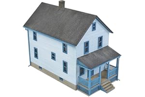 Walthers Cornerstone 933-3786 HO Scale Model Story Frame House Kit, 1/16" 12.7 X 6.3 X 10.3cm 1:87, Black, 574 Liter