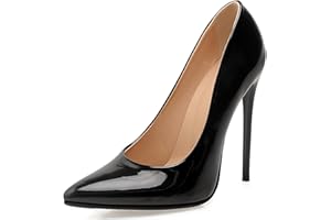 Lroey Reoly Zapatos de Salón de Mujer, Bombas de Tacón Alto Puntiagudo Sin Cordones Zapatos de Noche Moda, Talla 32-54