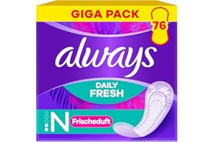 ‎ALWAYS Always Daily Fresh Normal Slipeinlagen 76 Stück, Mit Frischeduft, Für Frische Und Schutz
