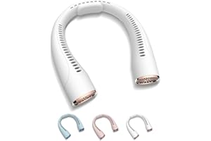 KENSUKA Ventilador de Cuello Portátil NF4, Recargable USB con Batería de 9600mAh, 5 Velocidades Ajustables, 180°Flexible - Ideal para Deportes, Viajes e Oficina
