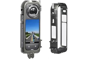 Fotoleey Carcasa de metal para Insta360 X4 con interfaz de zapata fría