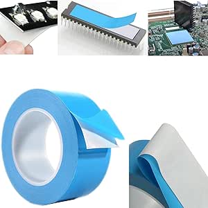 CTRICALVER Nastro Adesivo Termico, Nastro Adesivo Biadesivo 1pz 25m per Illuminazione a LED IC e televisori a LED con Eccellente Isolamento, Alta conducibilit&agrave; Termica