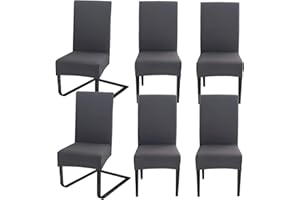 Hopelit Pokrowce na krzesła, zdejmowane, dekoracyjne, do jadalni, na wesele, do hotelu, kuchni, na imprezy, ceremonię, 6 sztuk w zestawie