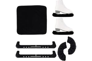 GENERIC Ice Skate Guards & Soakers & Towel Kit - Soft Skate Blade Covers Soakers + Hard Protectors, Ice Skating Accessories for Hockey Figure Skates Men Women