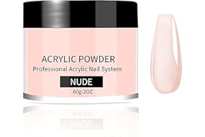 Virellay Dipping Powder Nails, 60g Acryl Pulver Nails Nude Acrylic Powder, Acryl Nägel Langanhaltendes, Acrylpulver für Nägel für Salon DIY & Hause Nagelpuder (Nackt, 60 g)